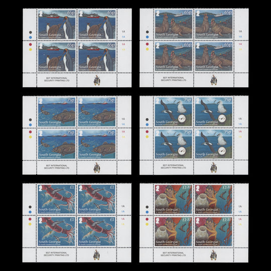 South Georgia 2012 (MNH) Marine Protected Area plate blocks