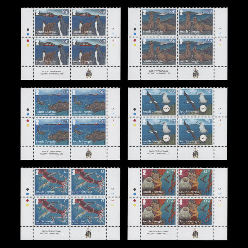 South Georgia 2012 (MNH) Marine Protected Area plate blocks