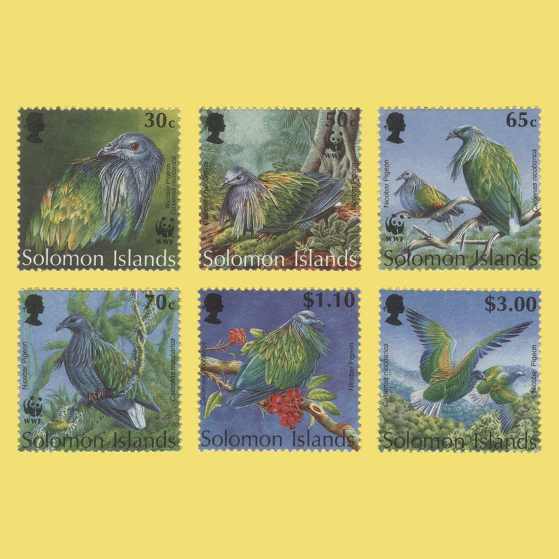 Solomon Islands 1993 (MNH) Endangered Species, Nicobar Pigeon set