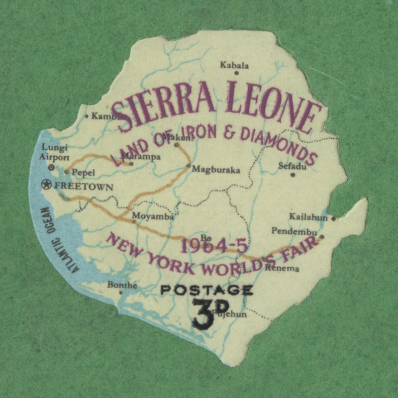 Sierra Leone 1964 (Variety) 3d World Fair, New York strip missing lion