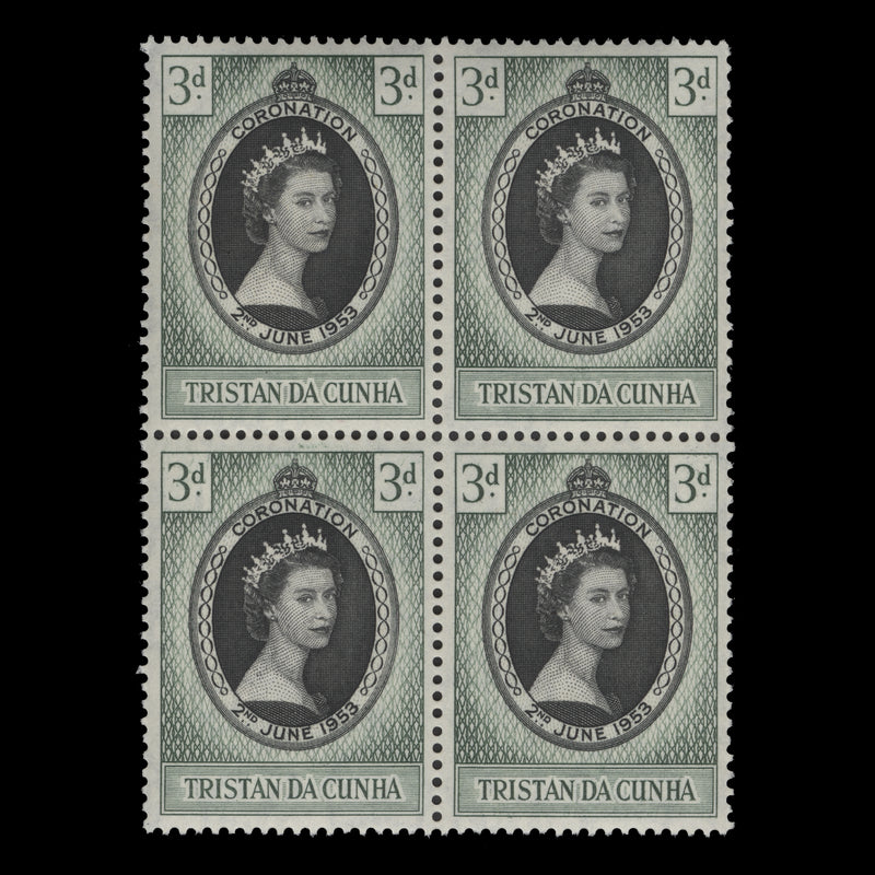 Tristan da Cunha 1953 (MNH) 3d Coronation block