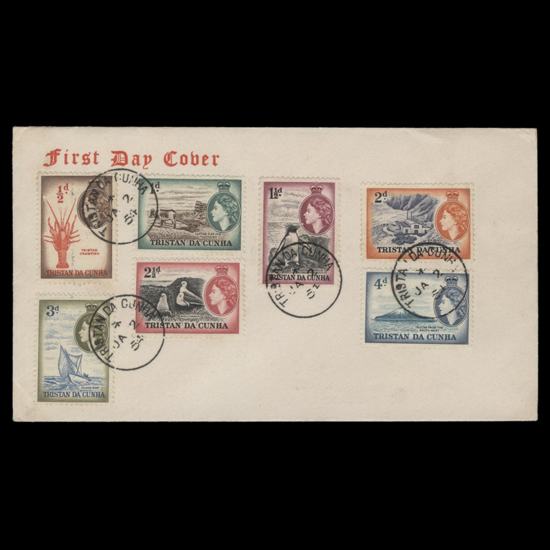 Tristan da Cunha 1954 Definitives first day cover