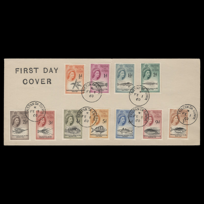 Tristan da Cunha 1960 Marine Life Definitives first day cover