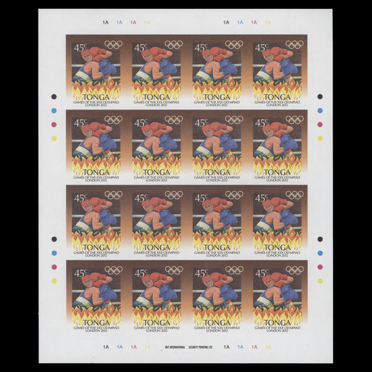 Tonga 2012 Olympic Games, London imperf proof sheet