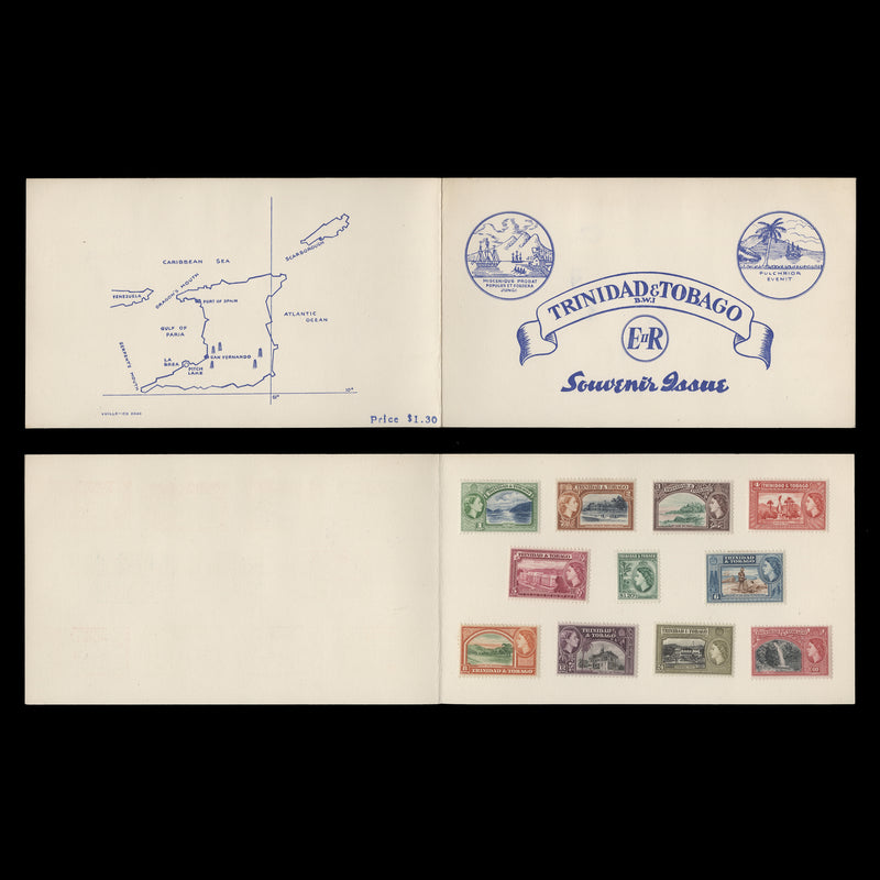 Trinidad & Tobago 1953 Definitives souvenir folder priced $1.30