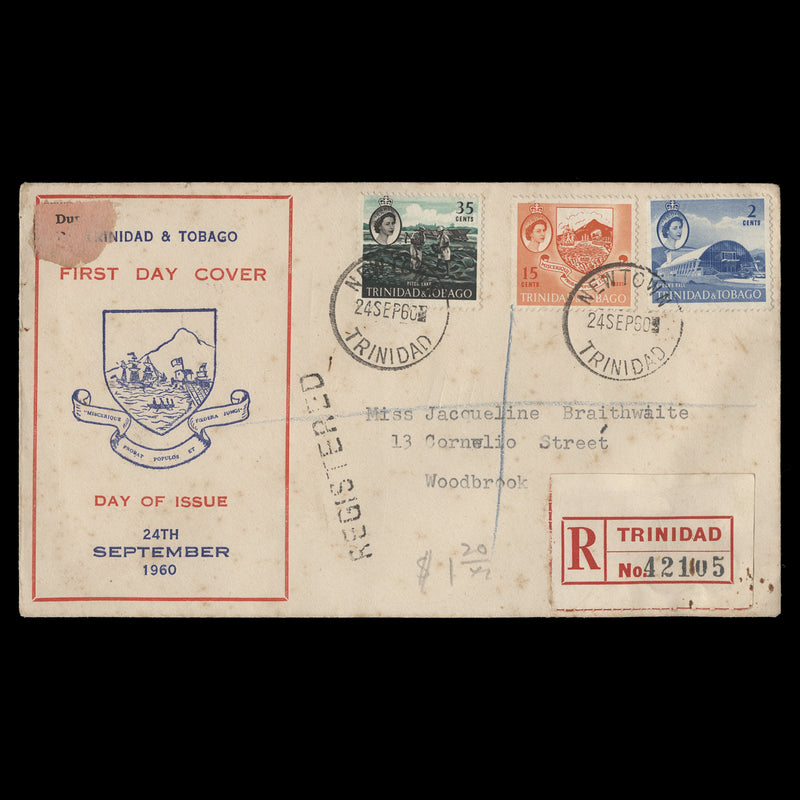 Trinidad & Tobago 1960 Definitives first day cover, NEWTOWN