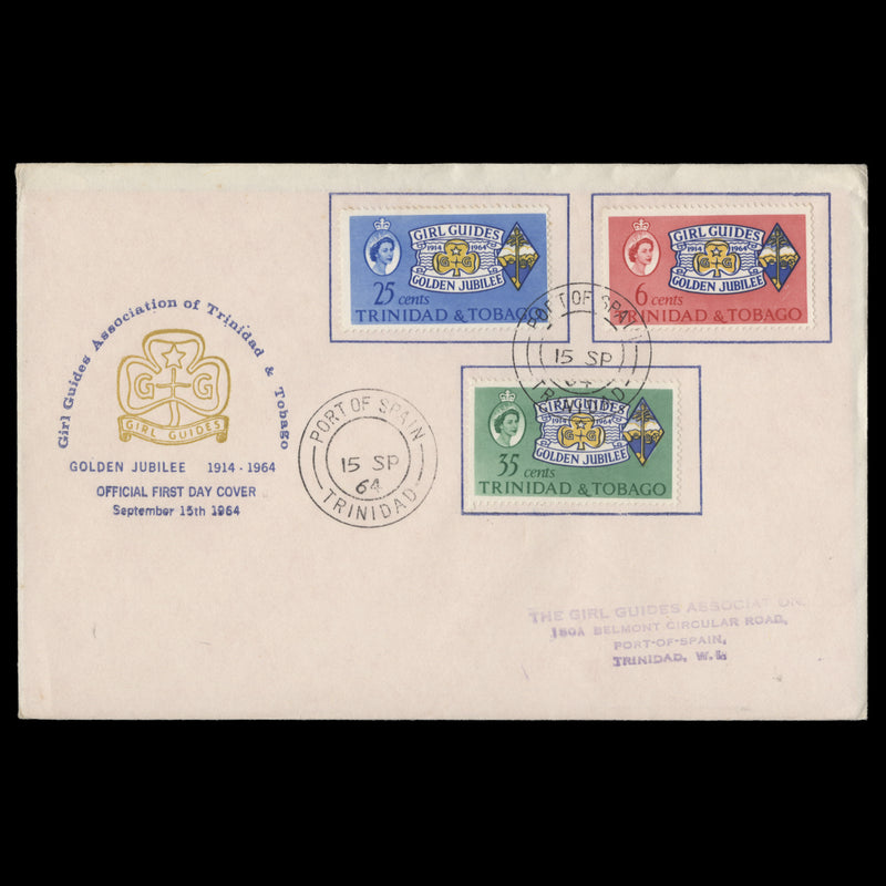 Trinidad & Tobago 1964 (FDC) Girl Guides Golden Jubilee, PORT OF SPAIN