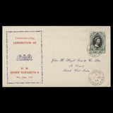 Saint Vincent 1953 (FDC) 4c Coronation, KINGSTOWN