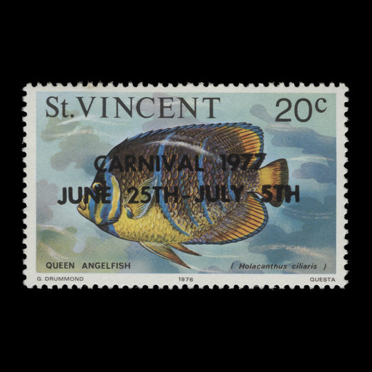 Saint Vincent 1977 (MNH) 20c Carnival with black overprint