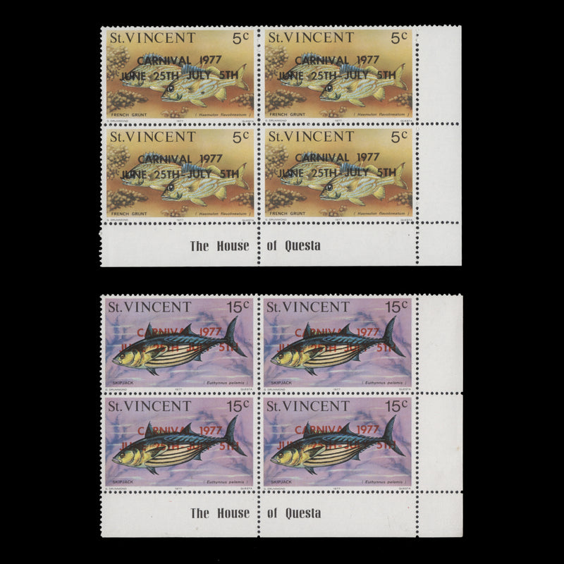 Saint Vincent 1977 (MNH) Carnival blocks with 1977 imprint