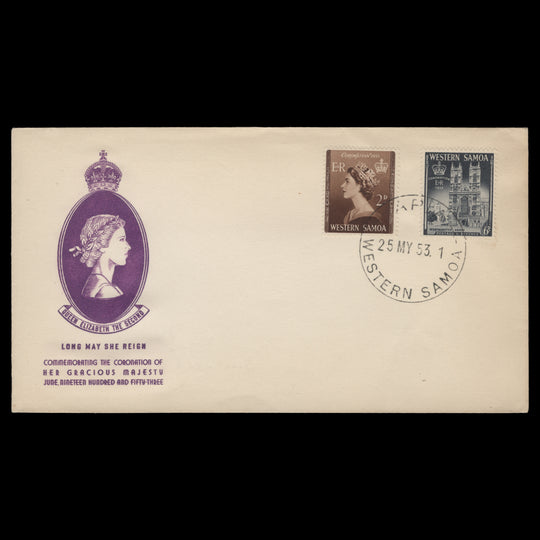 Samoa 1953 Coronation first day cover, APIA