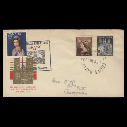 Samoa 1953 Coronation first day cover, APIA