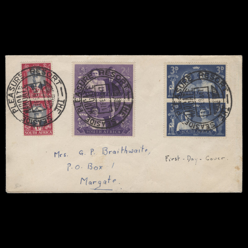 South Africa 1947 Royal Visit first day cover, MARGATE
