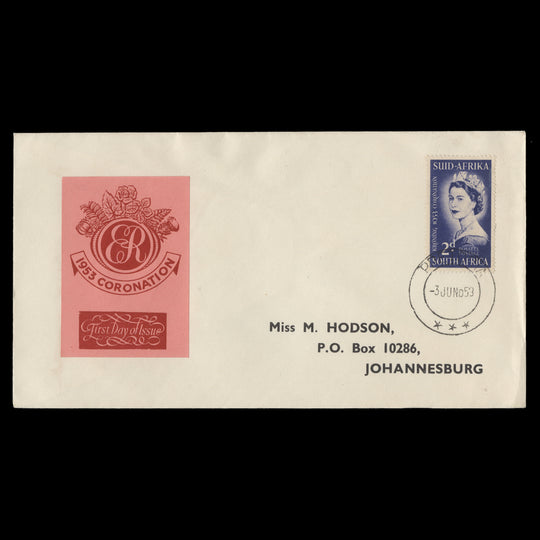 South Africa 1953 (FDC) 2d Coronation, PRETORIA