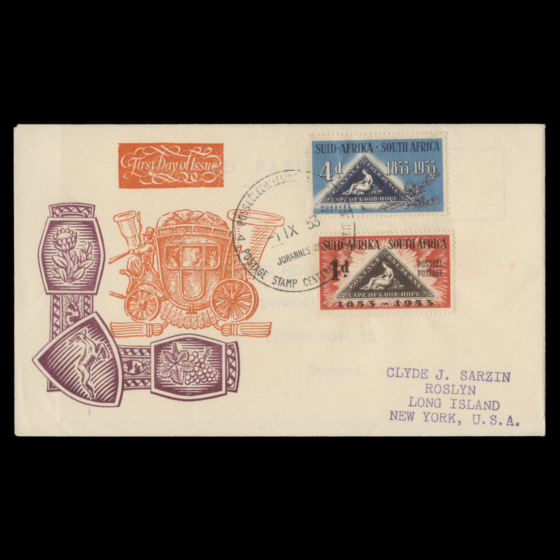 South Africa 1953 Stamp Centenary, JOHANNESBURG