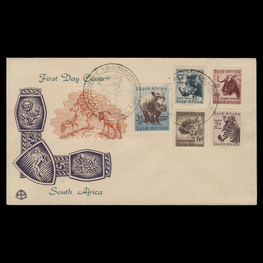South Africa 1954 Wildlife Definitives first day cover, KRUGER NATIONAL PARK