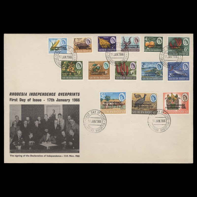 Rhodesia 1966 Independence Provisionals first day cover, SALISBURY