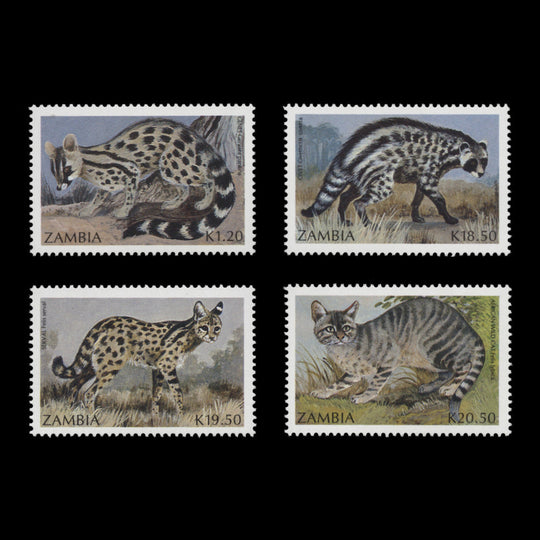 Zambia 1991 (MNH) Small Carnivores set