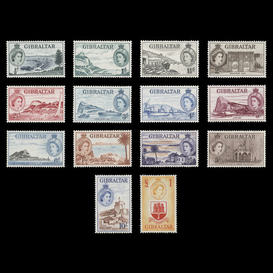 Gibraltar 1953 (MNH) Scenic Definitives