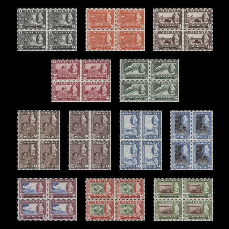 Perlis 1957 (MNH) Definitives blocks