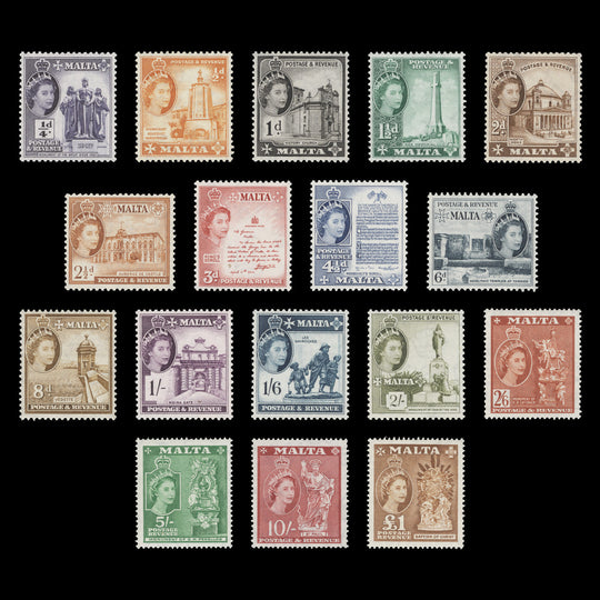 Malta 1956-58 (MNH) QEII Definitives
