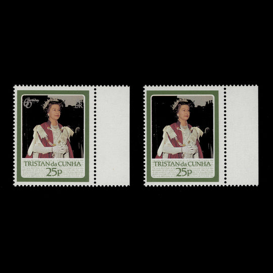 Tristan da Cunha 1986 (Variety) 25p Queen Elizabeth II’s 60th Birthday
