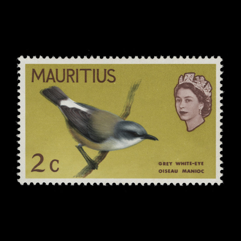 Mauritius 1968 (Error) 2c Grey White Eye black double