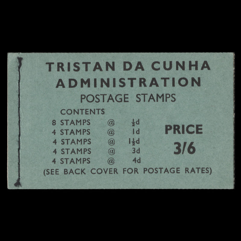 Tristan da Cunha 1960 Green booklet, stitched at left