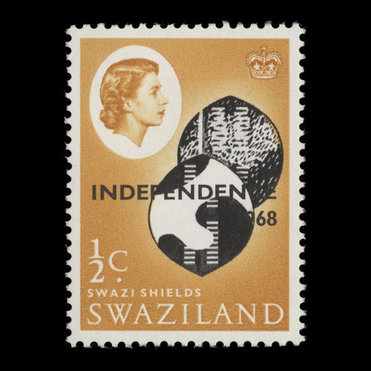 Swaziland 1968 (Variety) ½c Swazi Shields missing brown