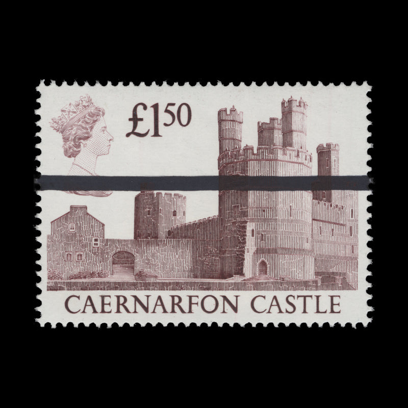 Great Britain 1988 (Variety) £1.50 Caernafon Castle training stamp