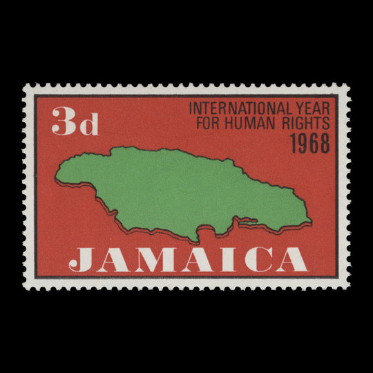 Jamaica 1968 (Variety) 3d Human Rights Year missing gold