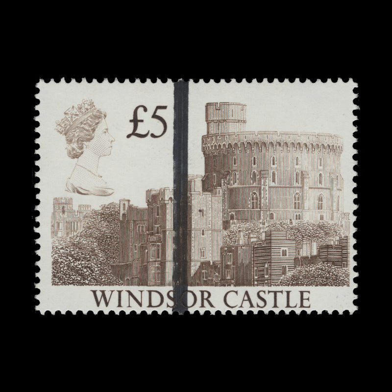 Great Britain 1988 (Variety) £5 Windsor Castle training stamp