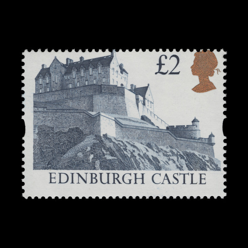 Great Britain 1992 (Variety) £2 Edinburgh Castle design shift