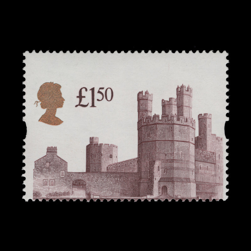 Great Britain 1992 (Variety) £1.50 Caernarfon Castle design shift