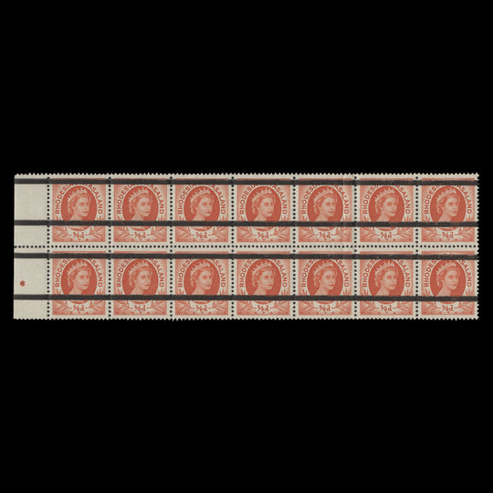 Rhodesia & Nyasaland 1954 (Variety) ½d Orange-Red