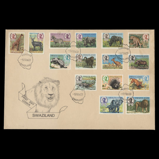 Swaziland 1969 Wildlife Definitives first day cover, MBABANE