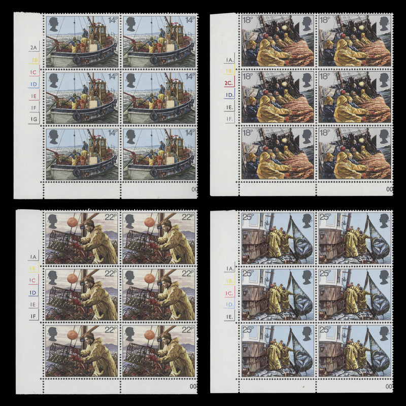 Great Britain 1981 (MNH) Fishing Industry cylinder blocks