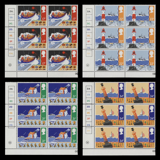 Great Britain 1985 (MNH) Safety at Sea plate blocks