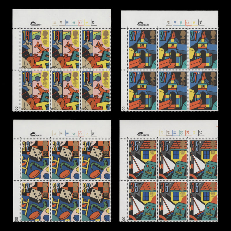 Great Britain 1989 (MNH) Games and Toys cylinder blocks