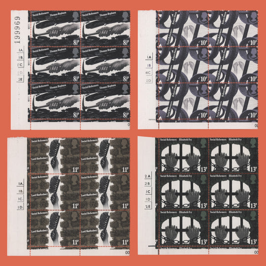 Great Britain 1976 (MNH) Social Reformers cylinder blocks