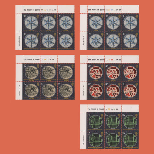 Great Britain 1989 (MNH) Royal Microscopical Society plate blocks