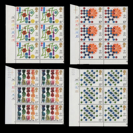 Great Britain 1977 (MLH) Royal Institute of Chemistry cylinder blocks