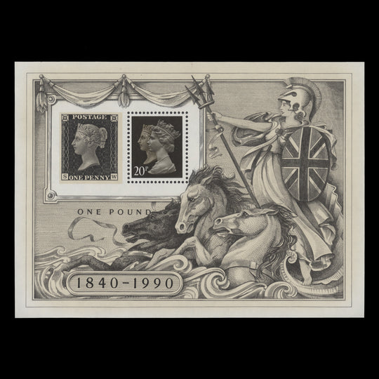 Great Britain 1990 (MNH) Anniversary of Penny Black miniature sheet