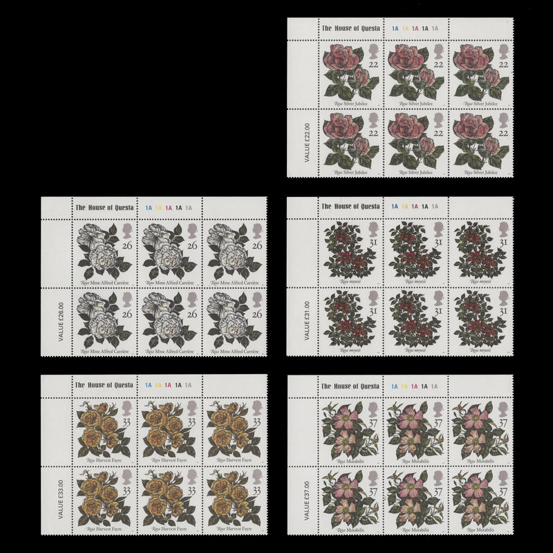 Great Britain 1991 (MNH) World Congress of Roses plate blocks