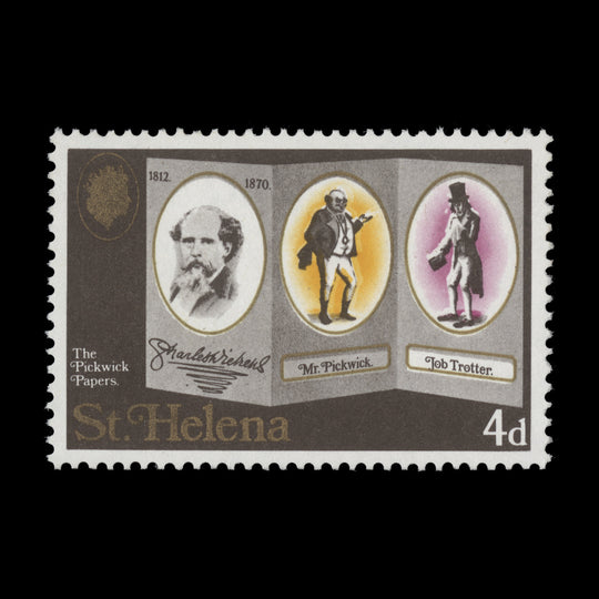 Saint Helena 1970 (Variety) 4d Dickens Centenary with yellow double
