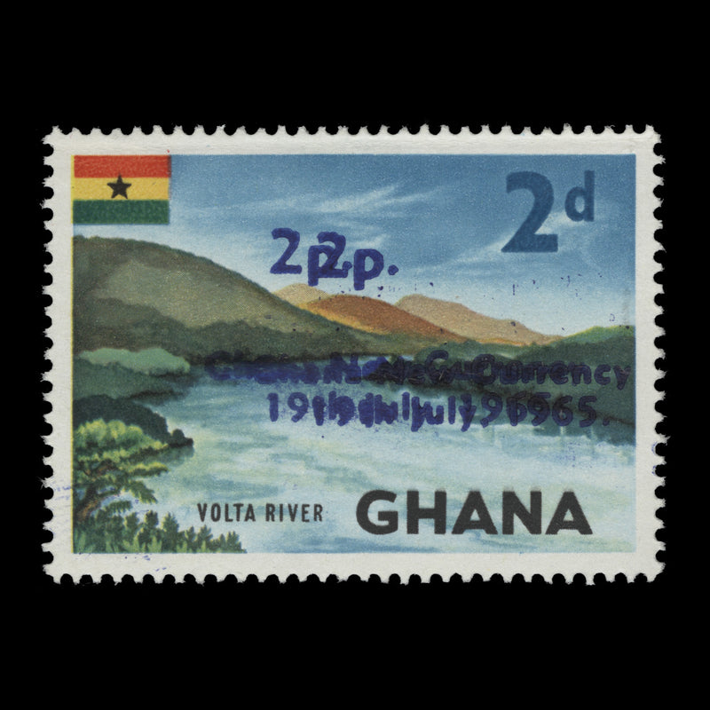 Ghana 1965 (Variety) 2p/2d Volta River with double surcharge