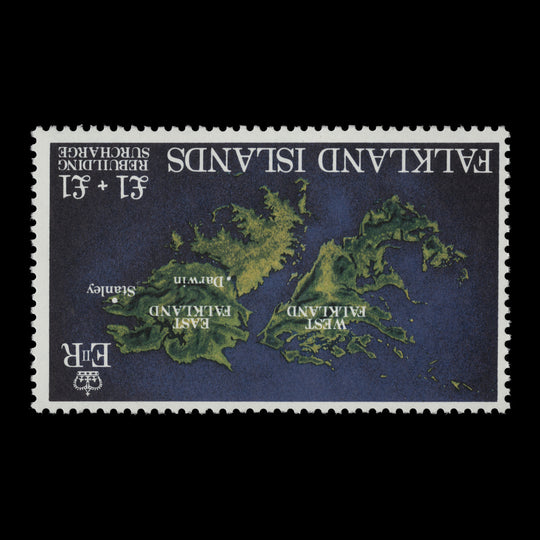 Falkland Islands 1982 (Variety) £1+£1 Rebuilding Fund watermark to right