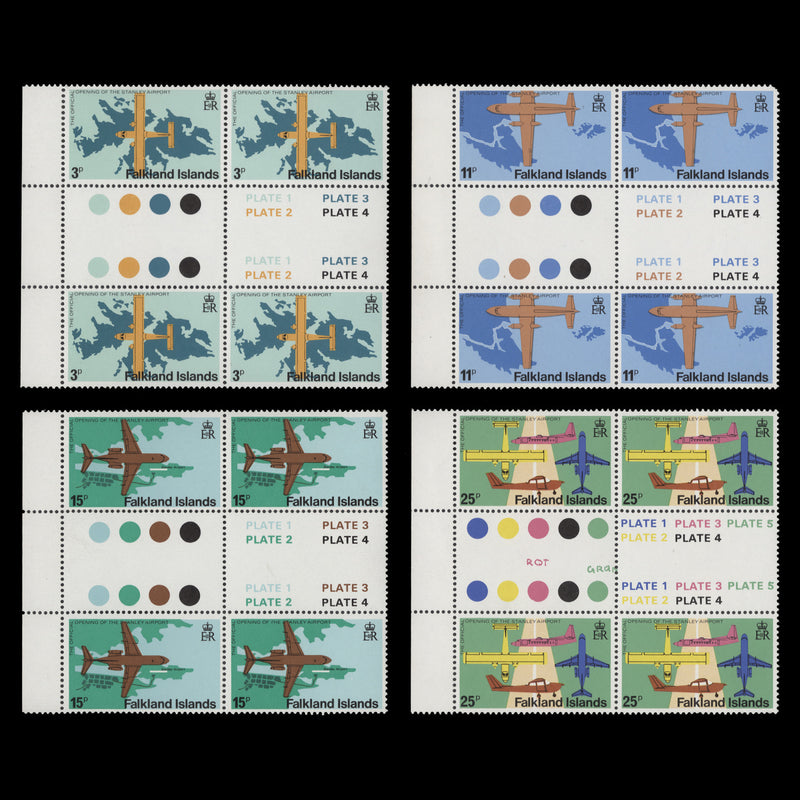 Falkland Islands 1979 (MNH) Opening of Stanley Airport plate blocks