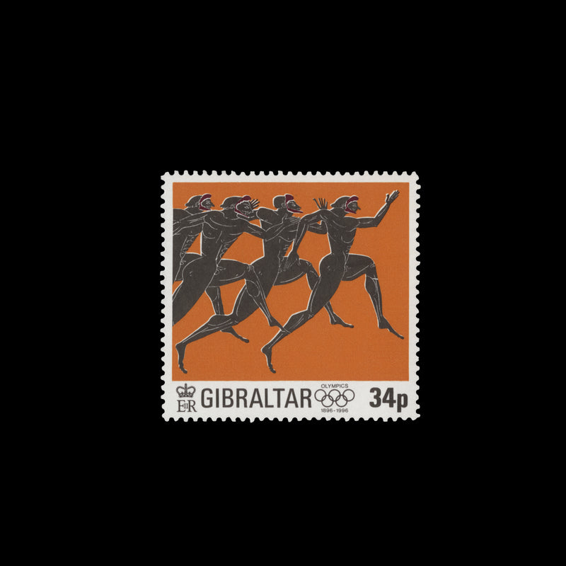 Gibraltar 1996 (Proof) 34p Modern Olympic Games Centenary imperf