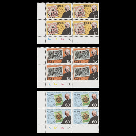 Nauru 1979 (MNH) Rowland Hill Death Centenary plate blocks